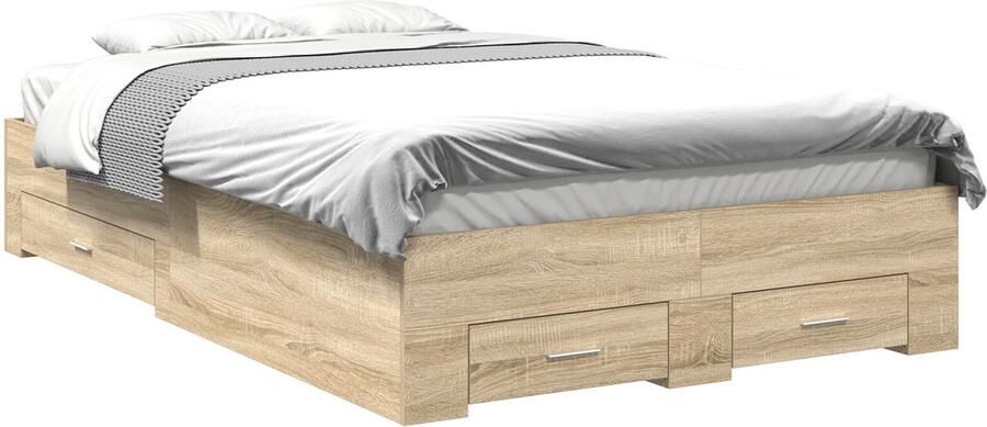 VidaXL Bedframe zonder Matras met Lades in Dubbel Geëngineerd Hout - Foto 3