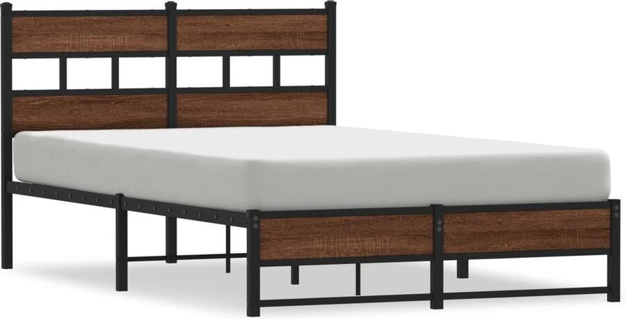 VidaXL Bedframe zonder matras bewerkt hout bruin eikenkleur 120x190 cm