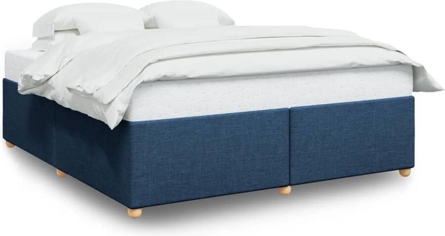 VidaXL Bedframe zonder matras stof blauw 180x200 cm - Foto 3