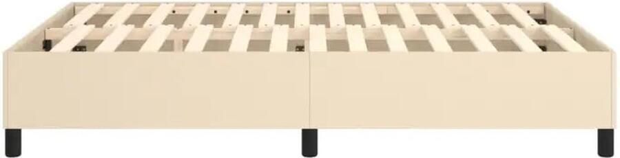 VidaXL Bedframe zonder matras stof crÃ¨mekleurig 140x190 cm - Foto 4