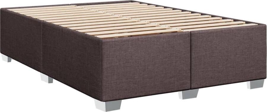 VidaXL Bedframe zonder matras stof donkerbruin 160x200 cm - Foto 10