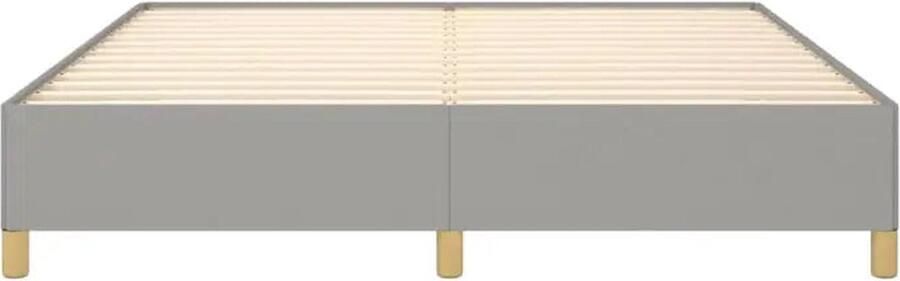VidaXL Bedframe zonder matras stof lichtgrijs 160x200 cm - Foto 4