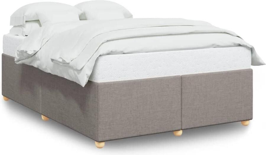 VidaXL Bedframe zonder matras stof taupe 160x200 cm - Foto 3