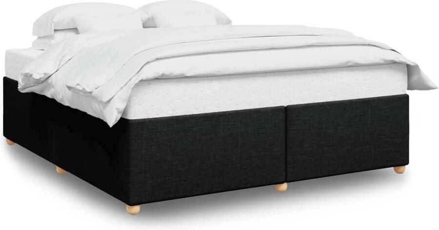VidaXL Bedframe zonder matras stof zwart 180x200 cm - Foto 4