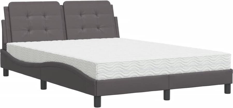 VidaXL Bedframe zonder matras Zadar kunstleer grijs 120x200 cm - Foto 2