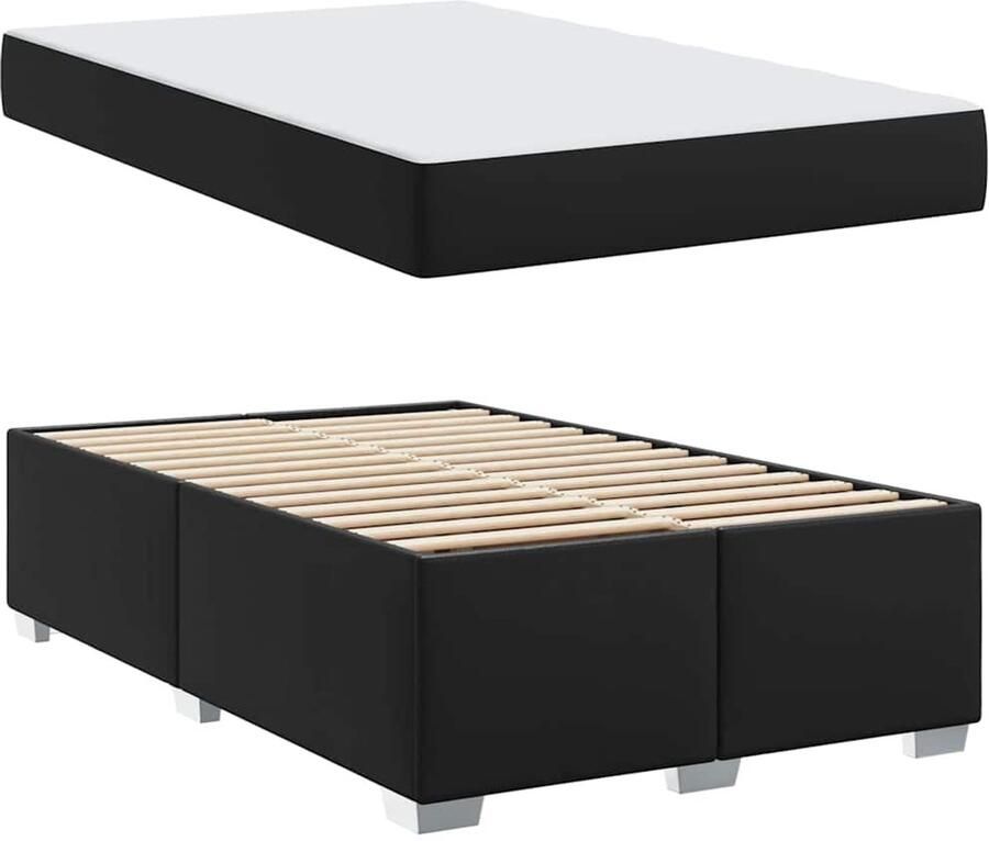 VidaXL Bedframe Anders Zwart 120 x 200 cm Kunstleer