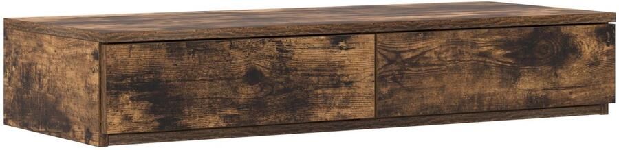 VidaXL Bedladen in Rook Eiken 75x36 5x16 5 cm Gemaakt van Engineered Hout