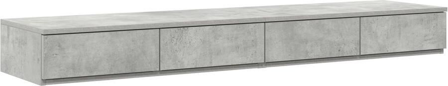 VidaXL Bedlades in Beton Grijs 135x36.5x16.5 cm Gemaakt van Engineered Wood