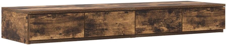 VidaXL Nachtkastjes Gerookt eiken Engineered wood 120 x 36.5 x 16.5 cm