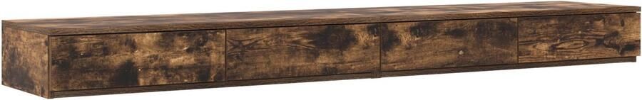 VidaXL Bedladen in Gerookt Eiken 180x36 5x16 5 cm Gemaakt van Gefabriceerd Hout - Foto 2