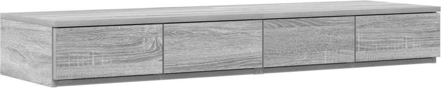 VidaXL Nachtkastjes Grijs Sonoma Bewerkt Hout 120 x 36.5 x 16.5 cm