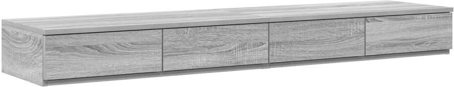 VidaXL Nachtkastjes Grijs sonoma MDF 135 x 36 5 x 16 5 cm Nachtkastje