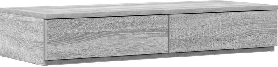 VidaXL Grijze Sonoma Lade voor Bed 75x36 5x16 5 cm Gemaakt van Kunststof Hout