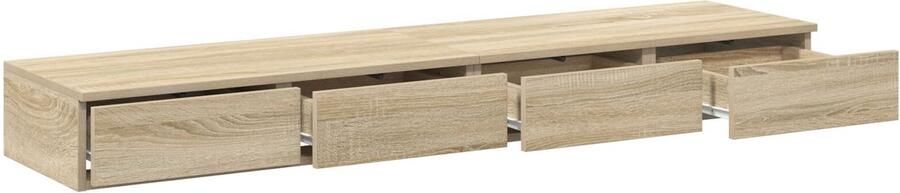 VidaXL nachtkastjes Sonoma eiken Spaanplaat 160 x 36 5 x 16 5 cm Opslag