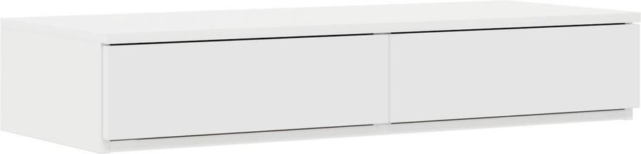 VidaXL Bedladen Wit 75x36 5x16 5 cm Gemaakt van Engineered Wood