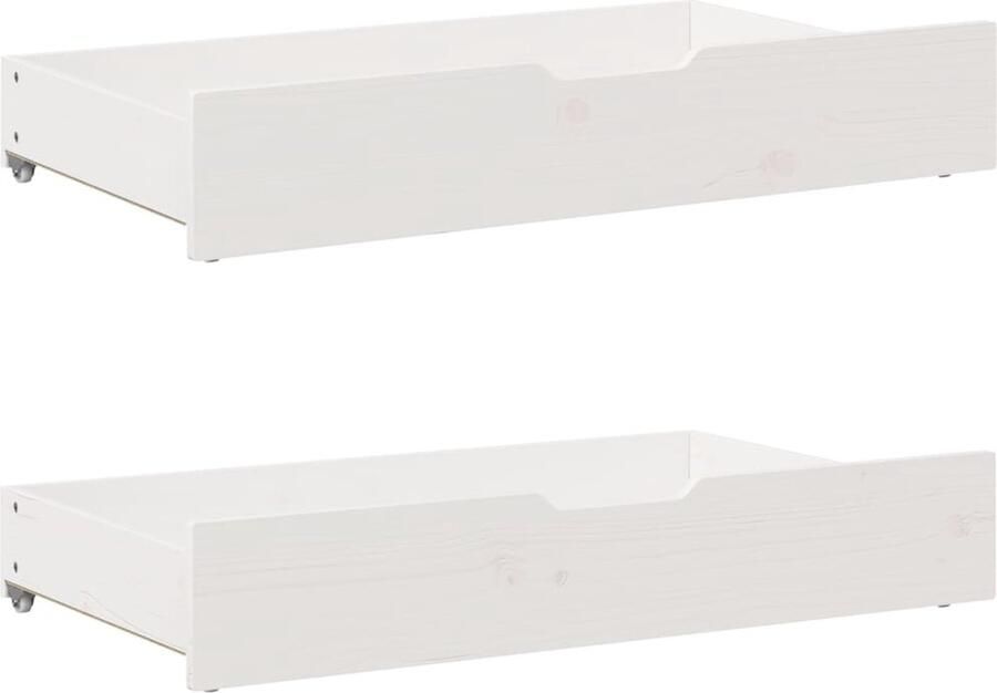 VidaXL Bedlades 2 st 95x55x17 cm massief grenenhout