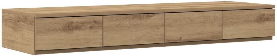 VidaXL Bedlades met lade artisanaal eikenkleurig 120 x 36.5 x 16.5 cm