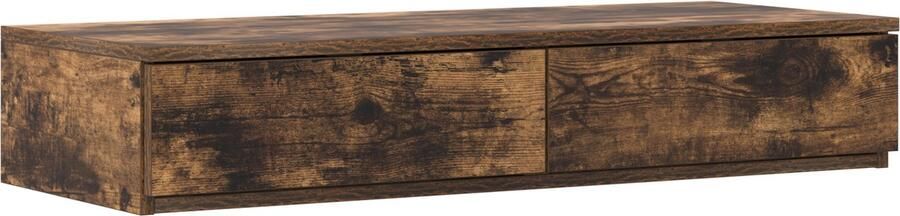 VidaXL Bedlades Gerookt eiken 80 x 36.5 x 16.5 cm Bewerkt hout