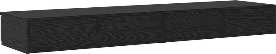 VidaXL Bedlades met lade Zwart eiken 160 x 36.5 x 16.5 cm Bewerkt hout - Foto 4