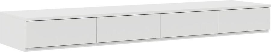 VidaXL Nachtkastjes Wit Hout 135 x 36 5 x 16 5 cm Opslag Nachtkastje