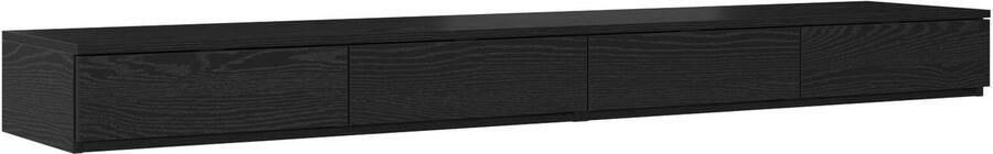 VidaXL Bedlades met lade Zwart eiken 180 x 36.5 x 16.5 cm Bewerkt hout - Foto 2