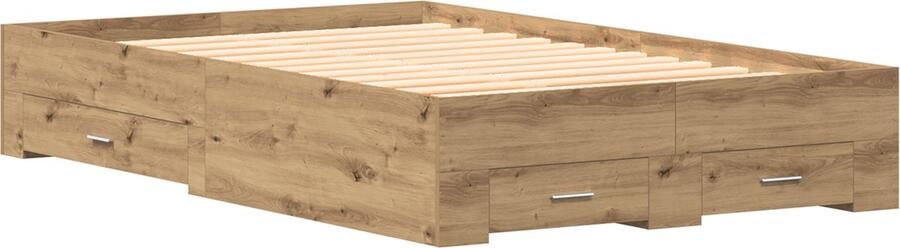 VidaXL Bed Frame met Lade Artisan Eiken 120x190 cm Geengineerd Hout