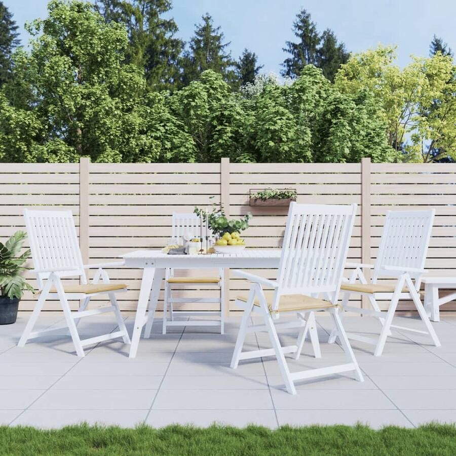 VidaXL Beige Tuinstoelkussens Set van 4 (50x50x3 cm) Tuinstoel Kussentje Buitenkussens Lounge Kussens Balkon Kussens Terras Kussens Waterafstotende Kussens Beige Kussens - Foto 2
