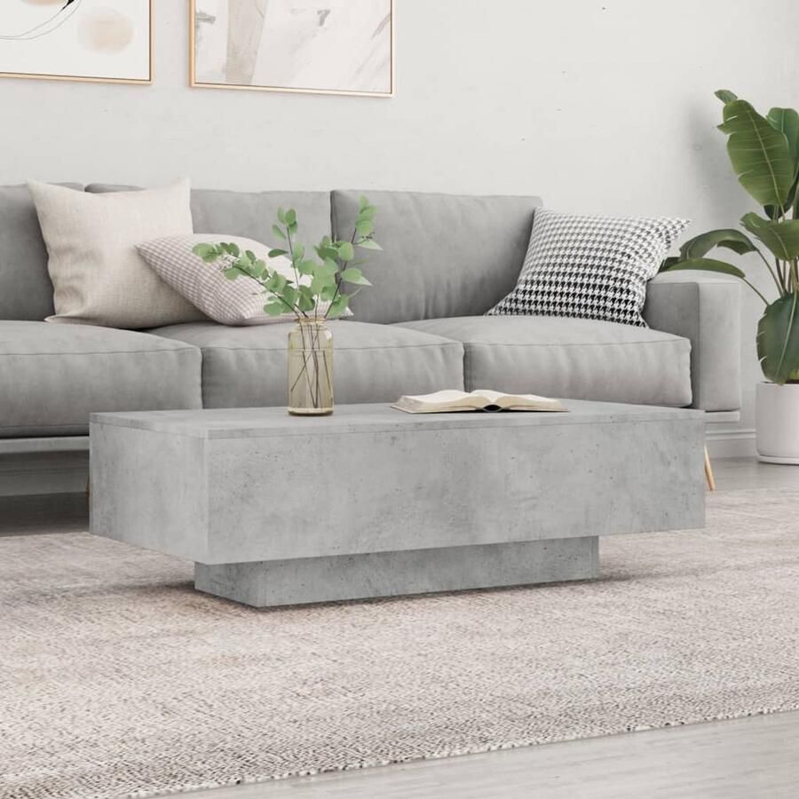 The Living Store Salontafel Betongrijs 100 x 49.5 x 31 cm Modern Design Salontafel Beton Grijs Houten Salontafel Moderne Salontafel Living Room Furniture