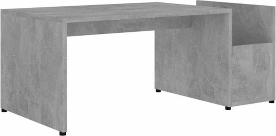 The Living Store Salontafel Betongrijs 90 x 45 x 35 cm Opengewerkt Design Zijvak Salontafel Betonlook Houten Salontafel Bijzettafel Livingroom Furniture