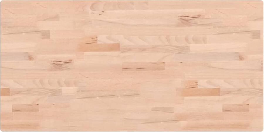 The Living Store Tafelblad rechthoekig 100x50x2 5 cm massief beukenhout Houten Tafelblad Beukenhout Tafelblad Vervangen Salontafel Bijzet Tafels