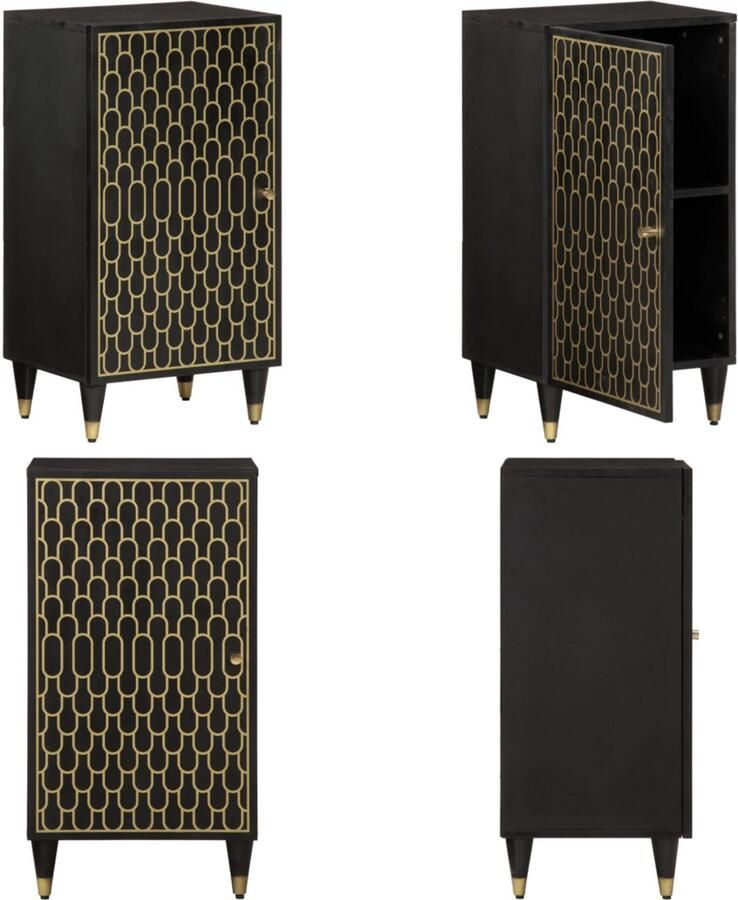 VidaXL Bijzetkast 40x33x75 cm massief mangohout Dressoir Dressoirs Opbergkast Wandkast