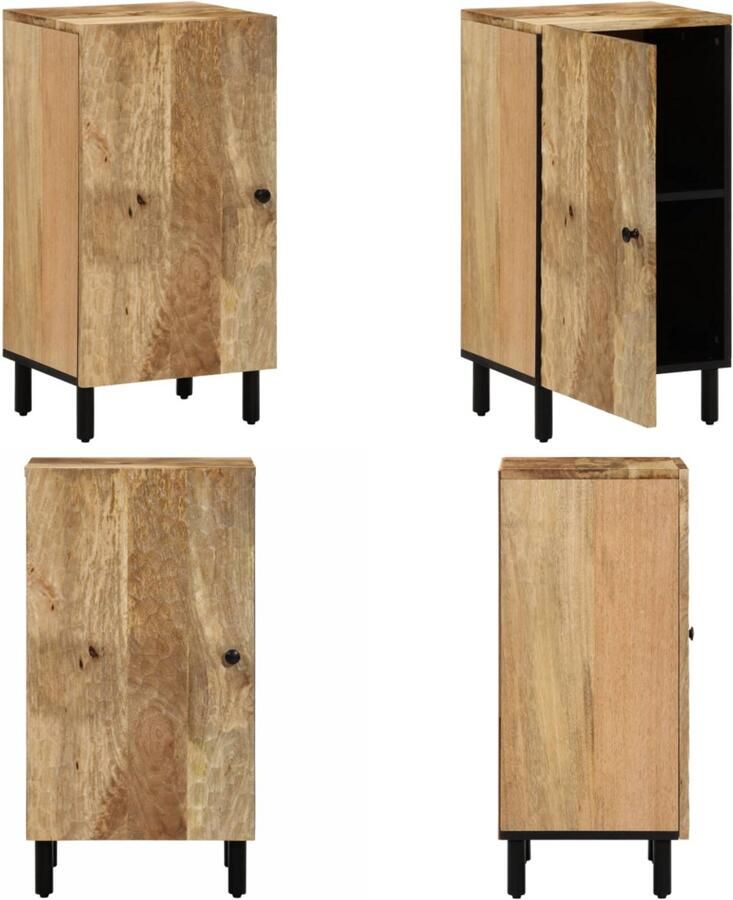 VidaXL Bijzetkast 40x33x75 cm massief mangohout Dressoir Dressoirs Opbergkast Wandkast