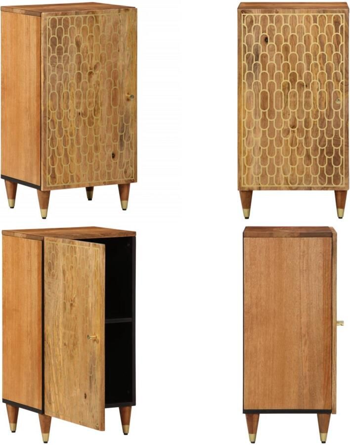 VidaXL Bijzetkast 40x33x75 cm massief mangohout Dressoir Dressoirs Opbergkast Wandkast - Foto 4
