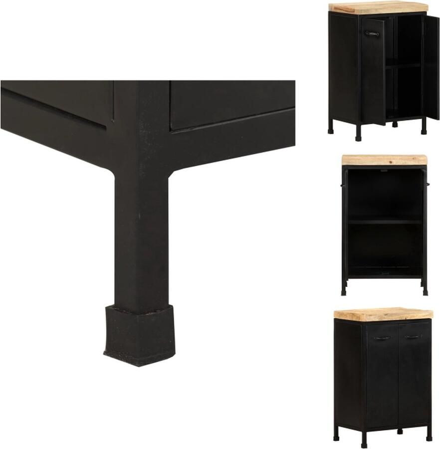 VidaXL Dressoir Dressoirs Kast Kasten Dressoir 47x35x76 cm ruw mangohout - Foto 2