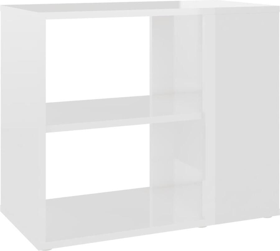 VidaXL Bijzetkast 60x30x50 cm Hoogglans Wit Bijzetkast Tv-meubel Salontafel Side Table Houten Kast - Foto 2