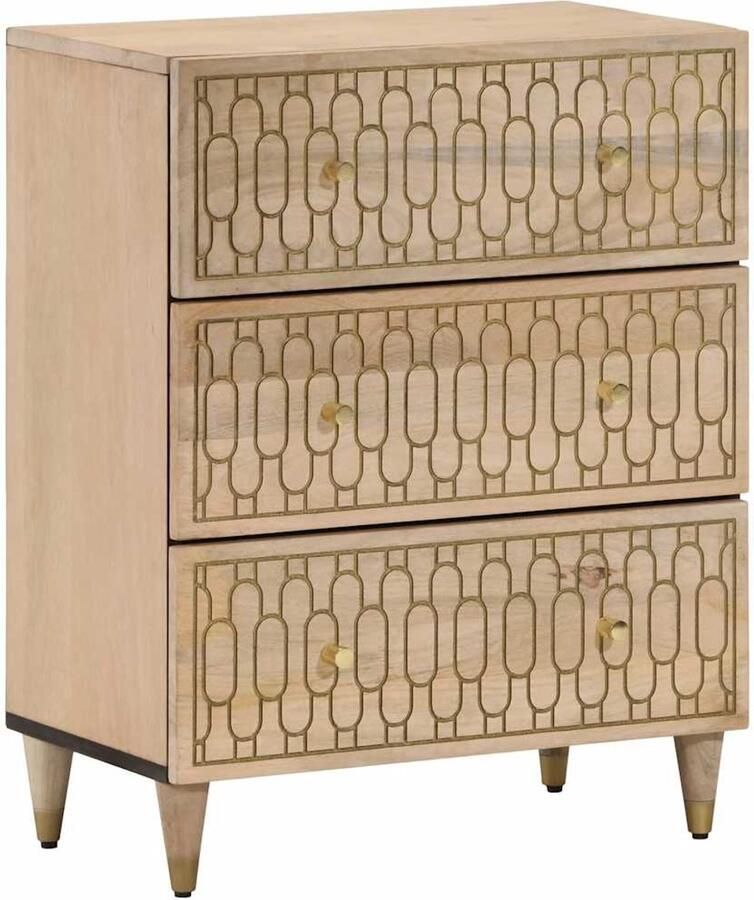 VidaXL -Bijzetkast-60x33x75-cm-massief-mangohout - Foto 2