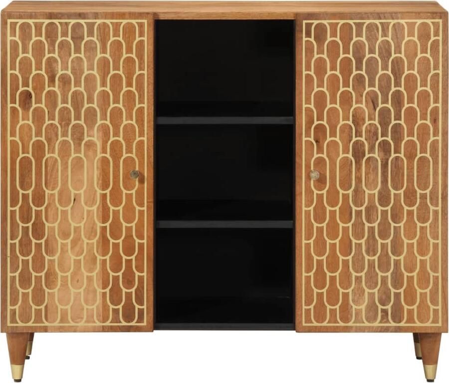 VidaXL Bijzetkast Massief Mangohout 90x33x75 cm Bijzetkast Opbergkast Mango Wood Vintage Landelijk - Foto 2