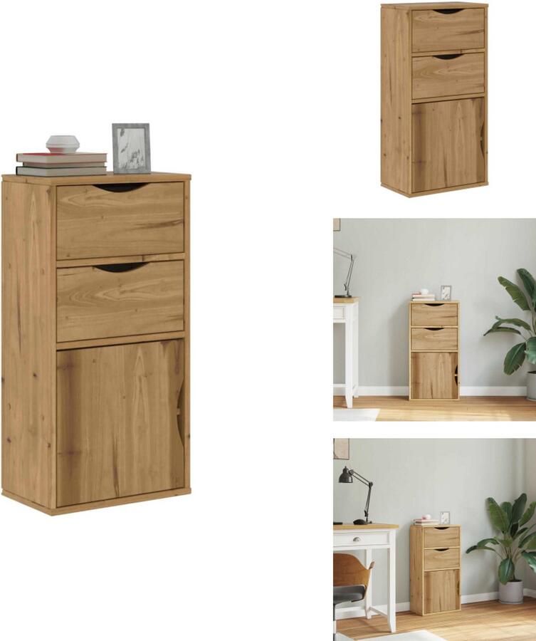 VidaXL Bijzetkast Bijzetkasten Kast Dressoir Bijzetkast met lades 40x24x79 cm massief grenenhout