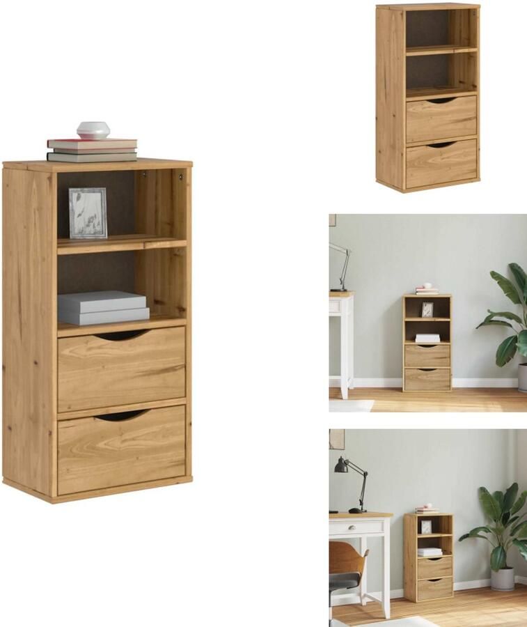VidaXL Bijzetkast Bijzetkasten Kast Dressoir Bijzetkast met lades 40x24x79 cm massief grenenhout