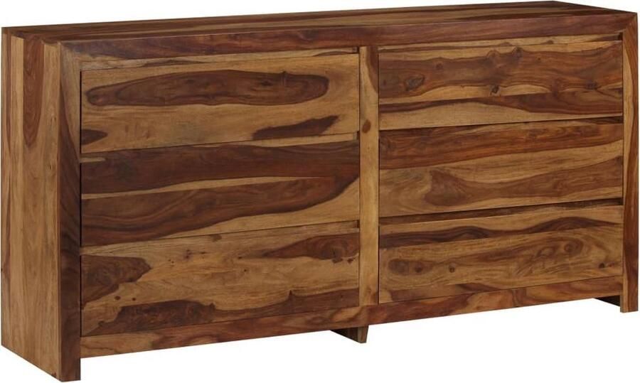 VidaXL Bijzetkast Bijzetkasten Opslagkast Opslagkasten Ladekast 160x40x80 cm massief sheeshamhout