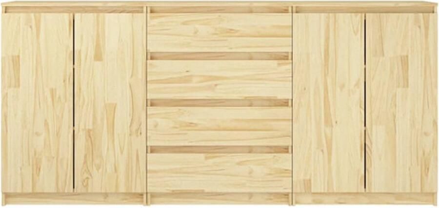 VidaXL Bijzetkast Bijzetkasten Zijkast Opbergkast Bijzetkasten 3 st massief grenenhout