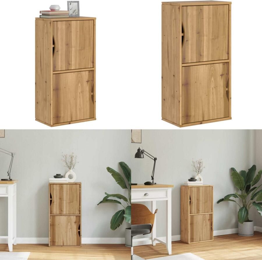 VidaXL Bijzetkast ODDA 40x24x79 cm massief grenenhout Zijkast Bijzetkasten Kast Dressoir