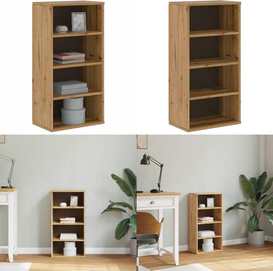 VidaXL Bijzetkast ODDA 40x24x79 cm massief grenenhout Zijkast Zijkasten Kast Dressoir