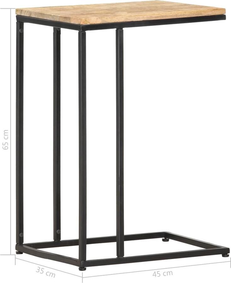 VidaXL -Bijzettafel-35x45x65-cm-massief-mangohout