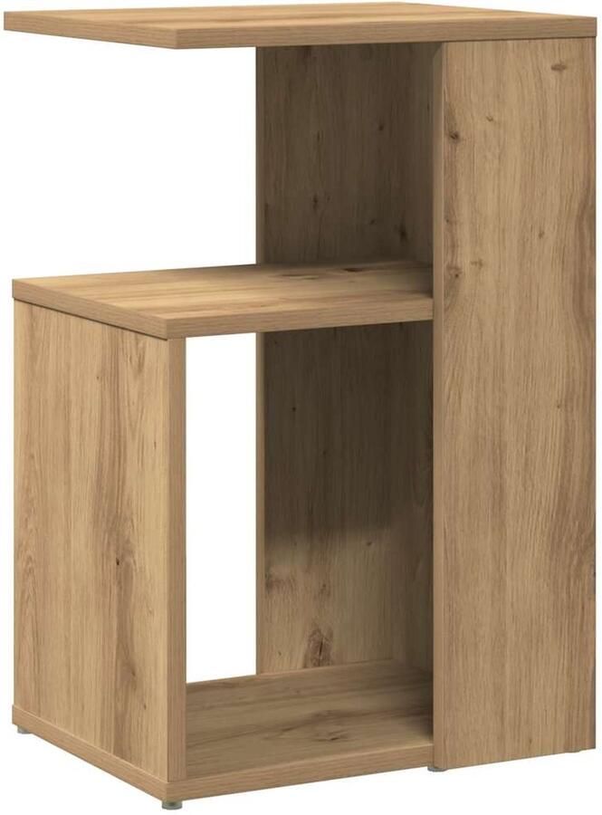 VidaXL Bijzettafel 36x30x56 cm bewerkt hout artisanaal eikenkleurig