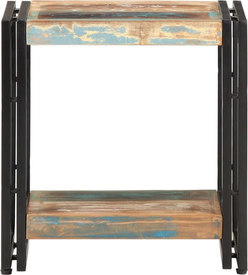 VidaXL Bijzettafel 40x30x40 cm gerecycled hout Bijzettafel Industriele Stijl Houten Meubels Vintage Meubelen Recyceld Hout Multifunctioneel Meubel Kamerdecoratie