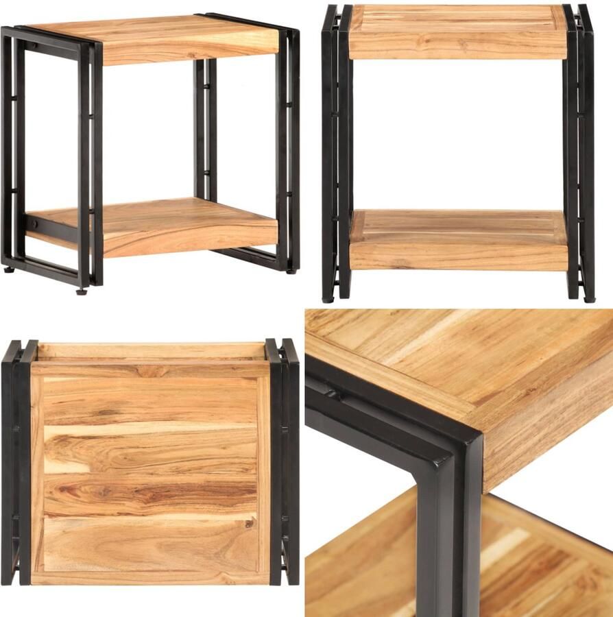 VidaXL Bijzettafel 40x30x40 cm massief acaciahout Salontafel Salontafels Bijzettafel Bijzettafels