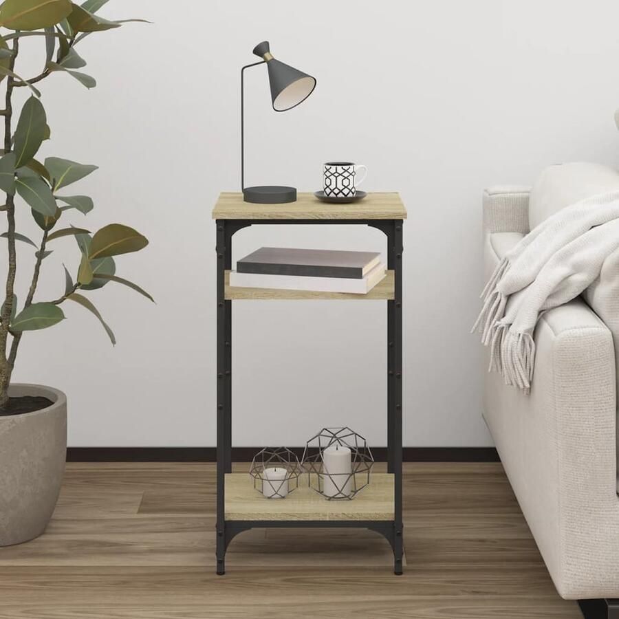 VidaXL -Bijzettafel-40x30x75-cm-bewerkt-hout-sonoma-eikenkleurig