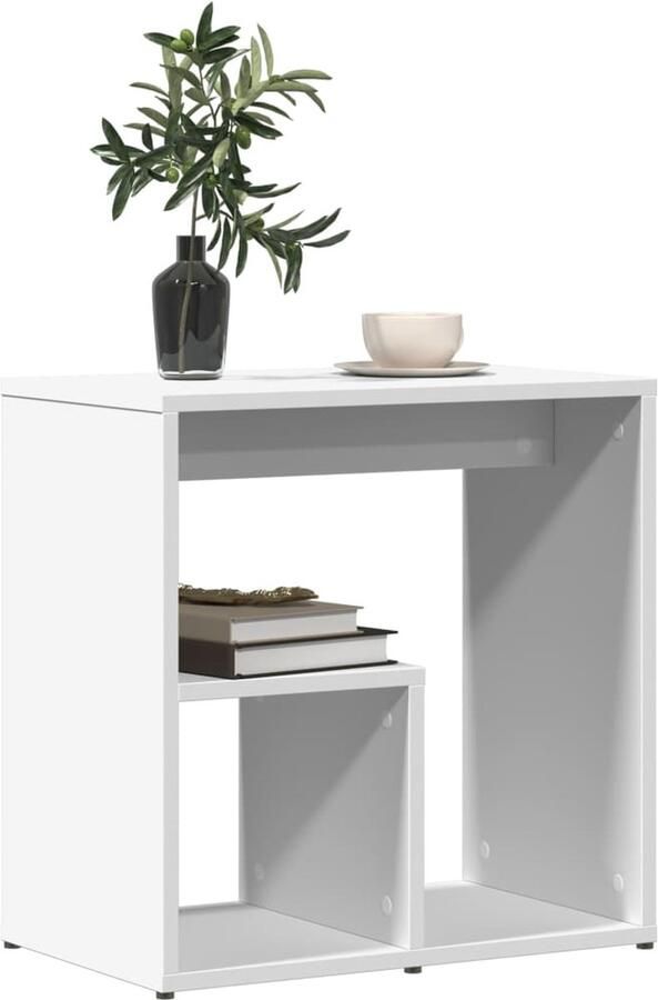 VidaXL -Bijzettafel-50x30x50-cm-bewerkt-hout-wit