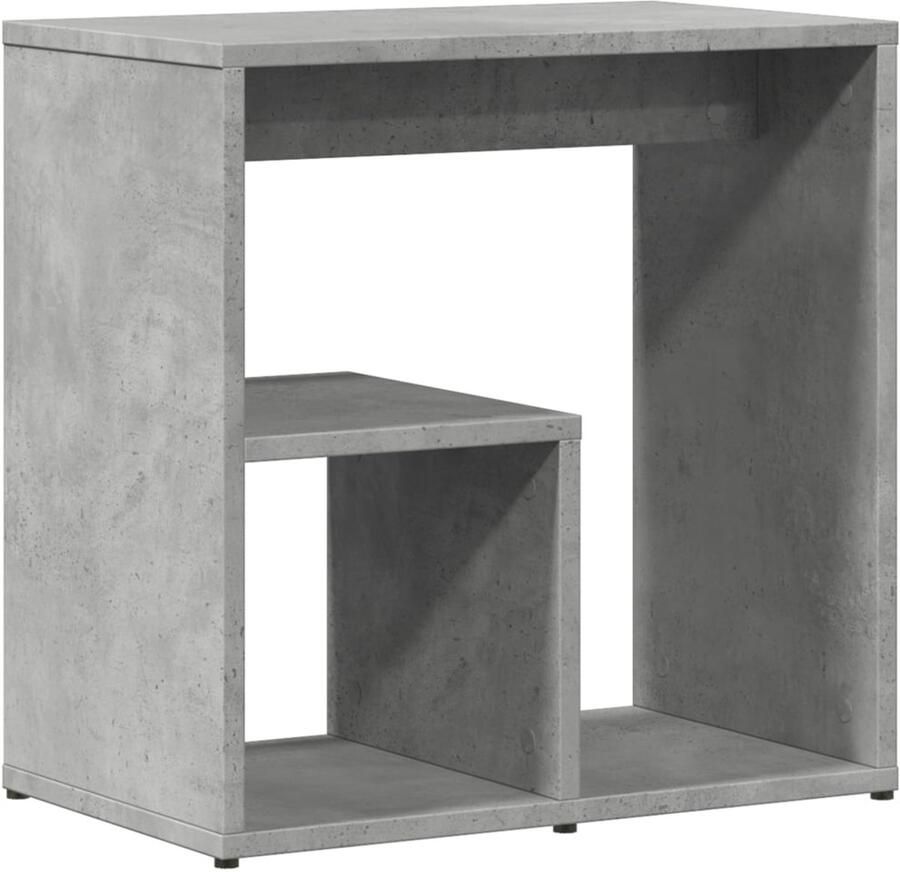 VidaXL Bijzettafel Bijzettafels Salontafel Tafel Bijzettafel 50x30x50 cm spaanplaat betongrijs